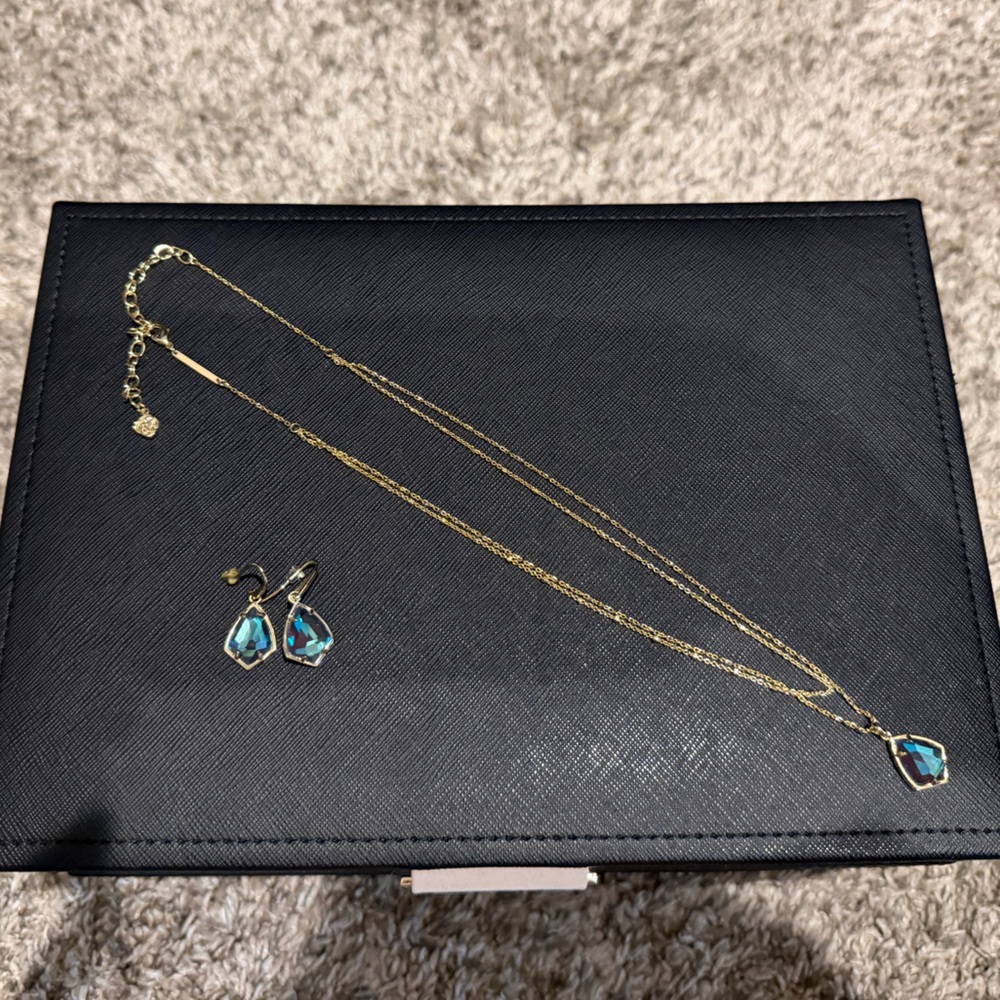 Kendra Scott Double Necklace & Earrings